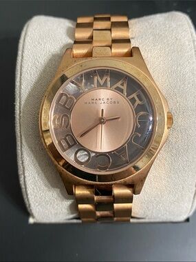 Marc by Marc Jacobs Rose Gold Tone Logo Dial Bracelet Watch